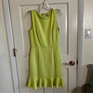 Cremiuex Sleeveless Lime Green Scuba Dress Sz 6